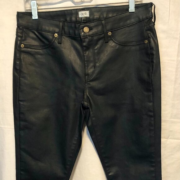 Cache Black Coated Cotton Jean Pant Skinny Slim 5 Pocket Stretch New NWT $158 - Picture 8 of 10